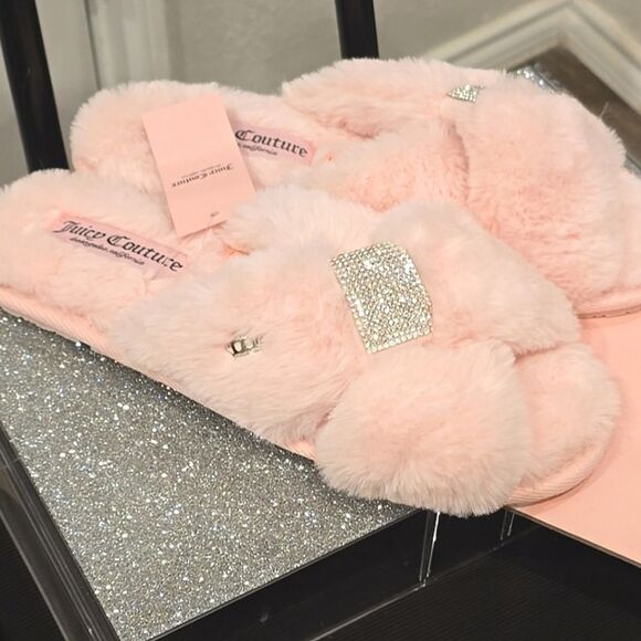 Juicy Couture Hazelle 2 Rhinestone Bow Slippers - Picture 6 of 8